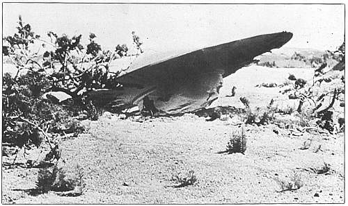 UFO옹호론자들이 주장하고 있는 '1947년 당시 로스웰에서 찍힌 UFO 사진'.