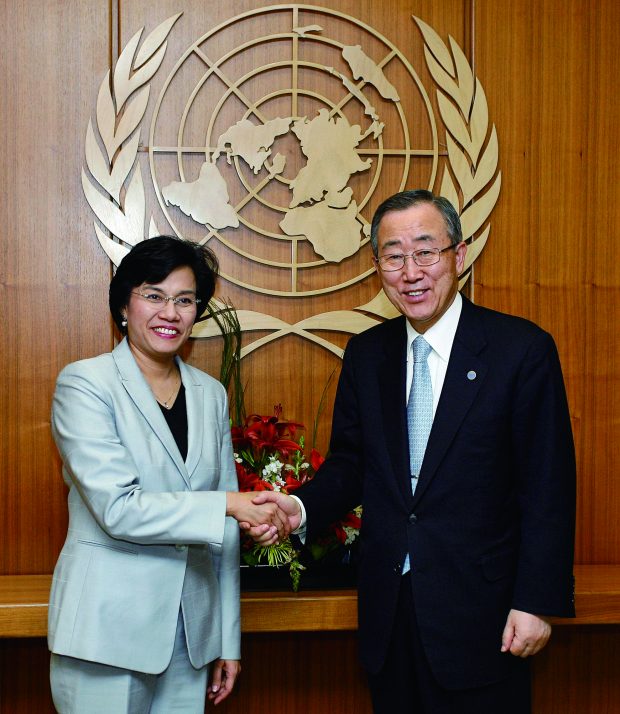 Secretary-General with H.E. Mrs. Sri Mulyani Indrawati, Finance Minister and High-Level Representative of the President of Indonesia