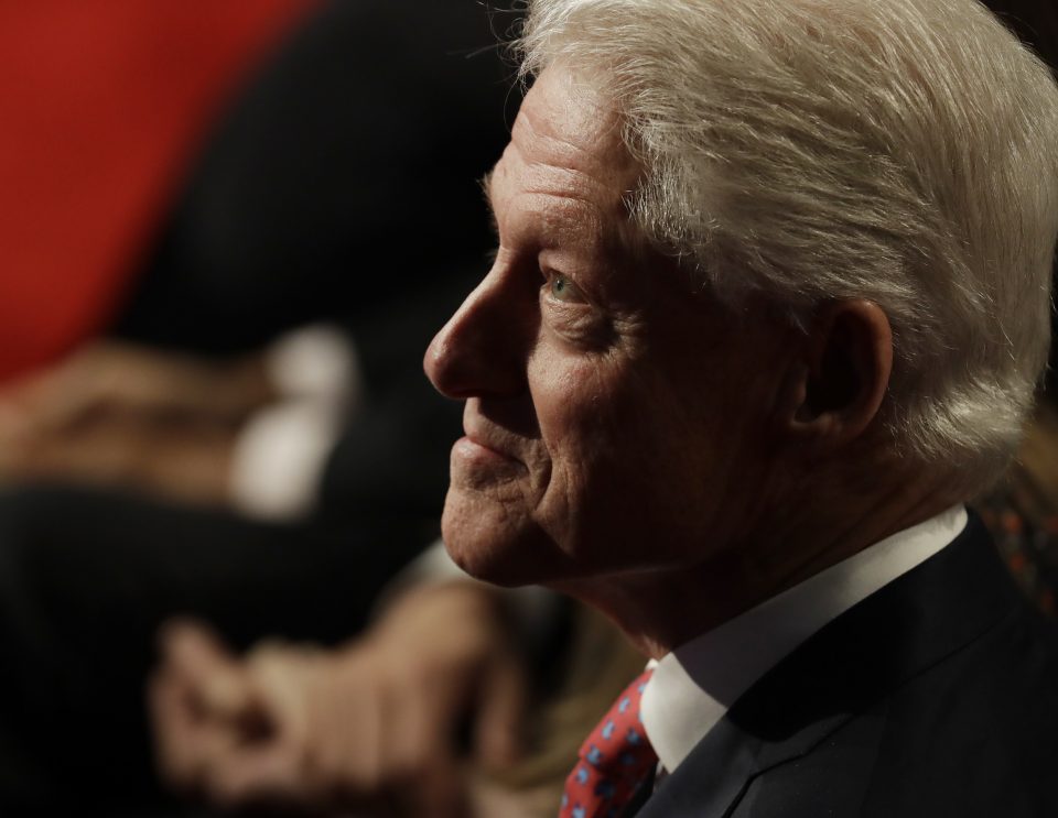 Former President Bill Clinton waits for the third debate between Democratic presidential nominee Hillary Clinton and Republican presidential nominee Donald Trump during the third presidential at UNLV in Las Vegas, Wednesday, Oct. 19, 2016. (AP Photo/Patrick Semansky)