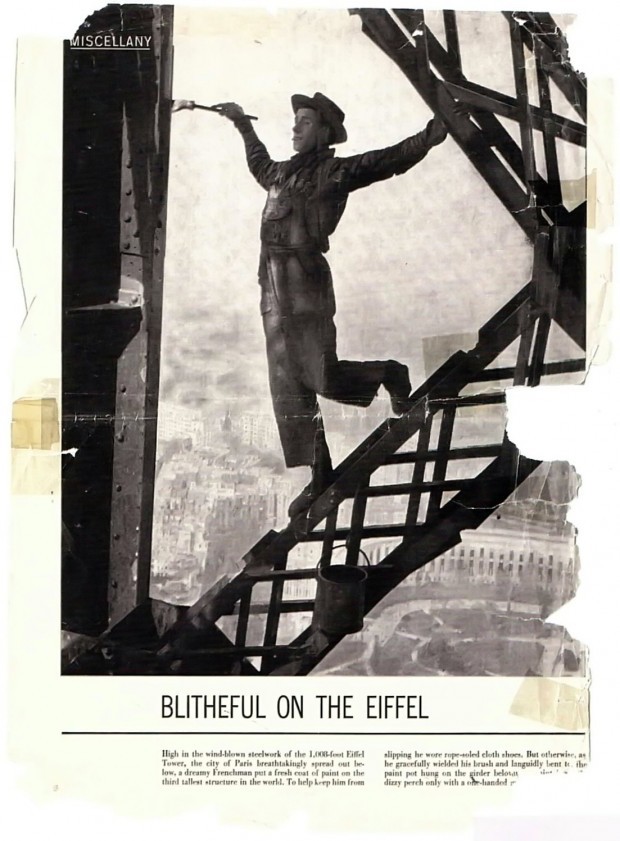 '라이프(Life)'지에 게재된 '에펠탑의 페인트공' (파리, 1953)